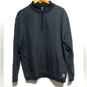 Linksoul Men's 100% Luxury Cotton Golf Quarter Zip Sweatshirt Size XL Gray